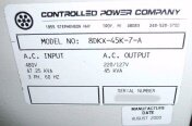 Photo Used CONTROLLED POWER COMPANY 8DKX-45K-7-A For Sale