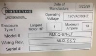 사진 사용됨 CONVEYOR TECHNOLOGIES / CTI BMLQ-67I-LT 판매용