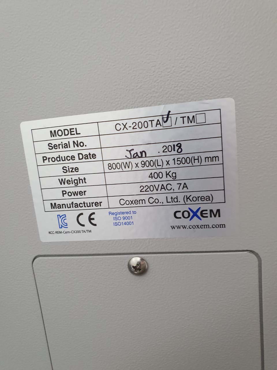 사진 사용됨 COXEM CX-200TA 판매용