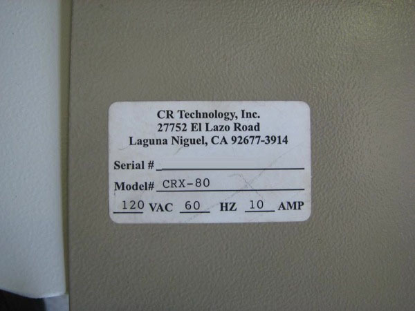 フォト（写真） 使用される CR TECHNOLOGY CRX-80 販売のために