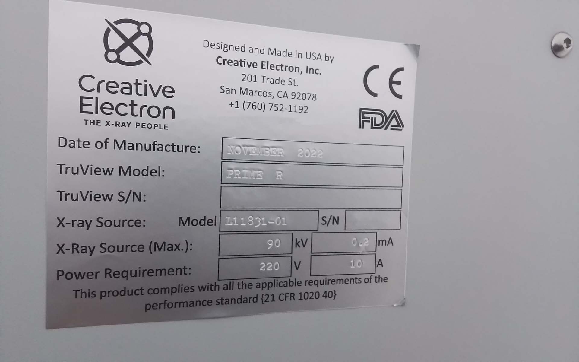 图为 已使用的 CREATIVE ELECTRON TruView 待售