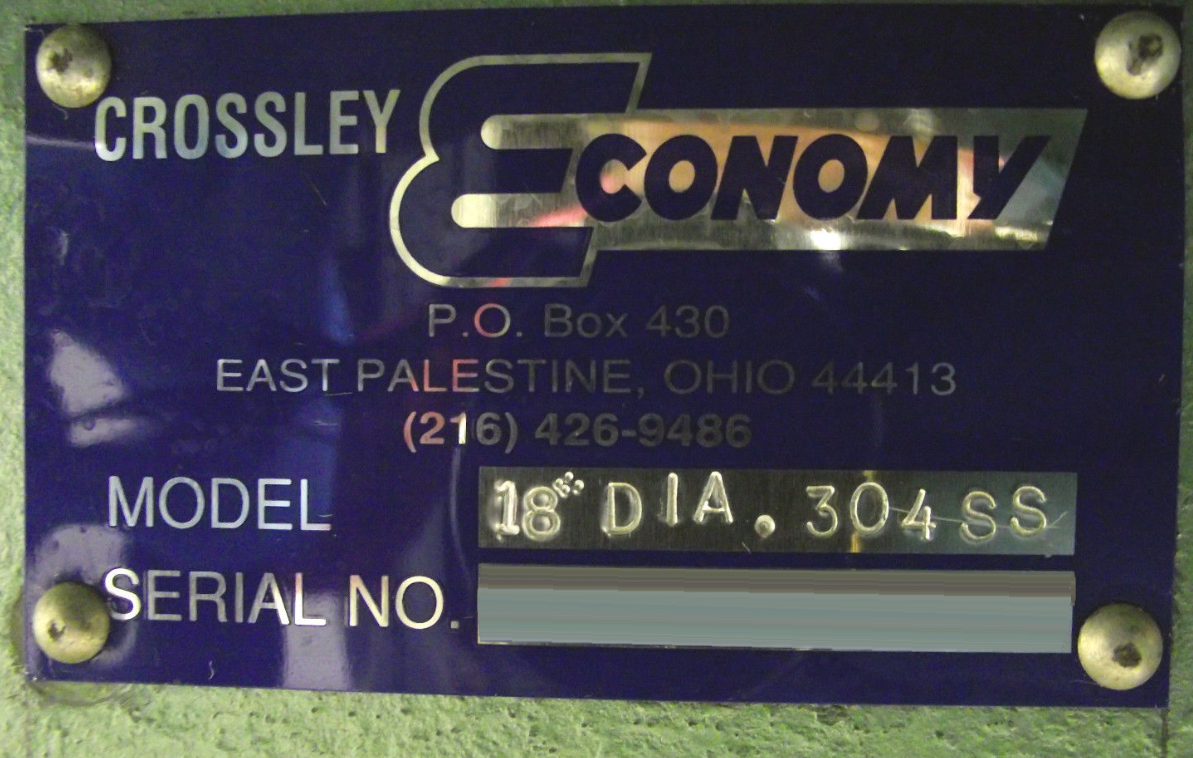 圖為 已使用的 CROSSLEY Economy 304 S/S 待售