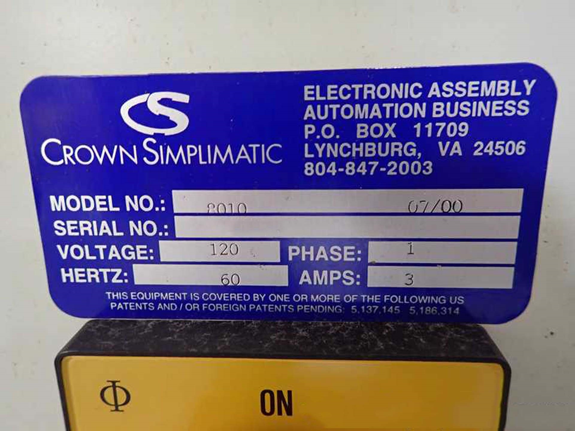 圖為 已使用的 CROWN SIMPLIMATIC 8010 待售