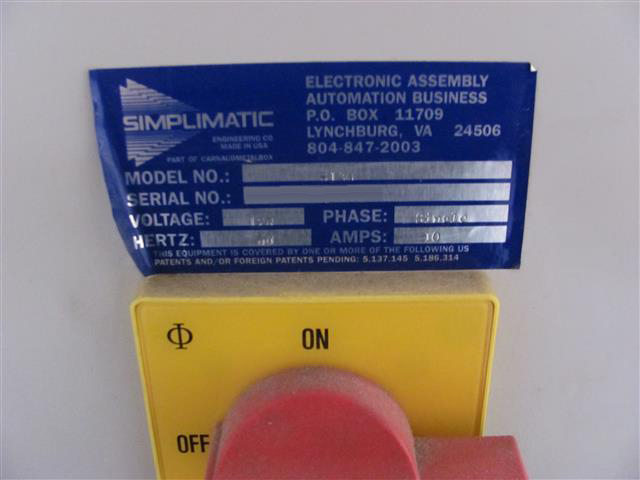 Photo Used SIMPLIMATIC 8130 For Sale