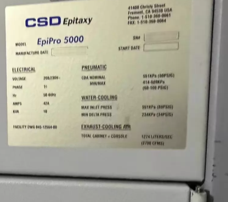 사진 사용됨 CSD EPITAXY EpiPro 5000 판매용