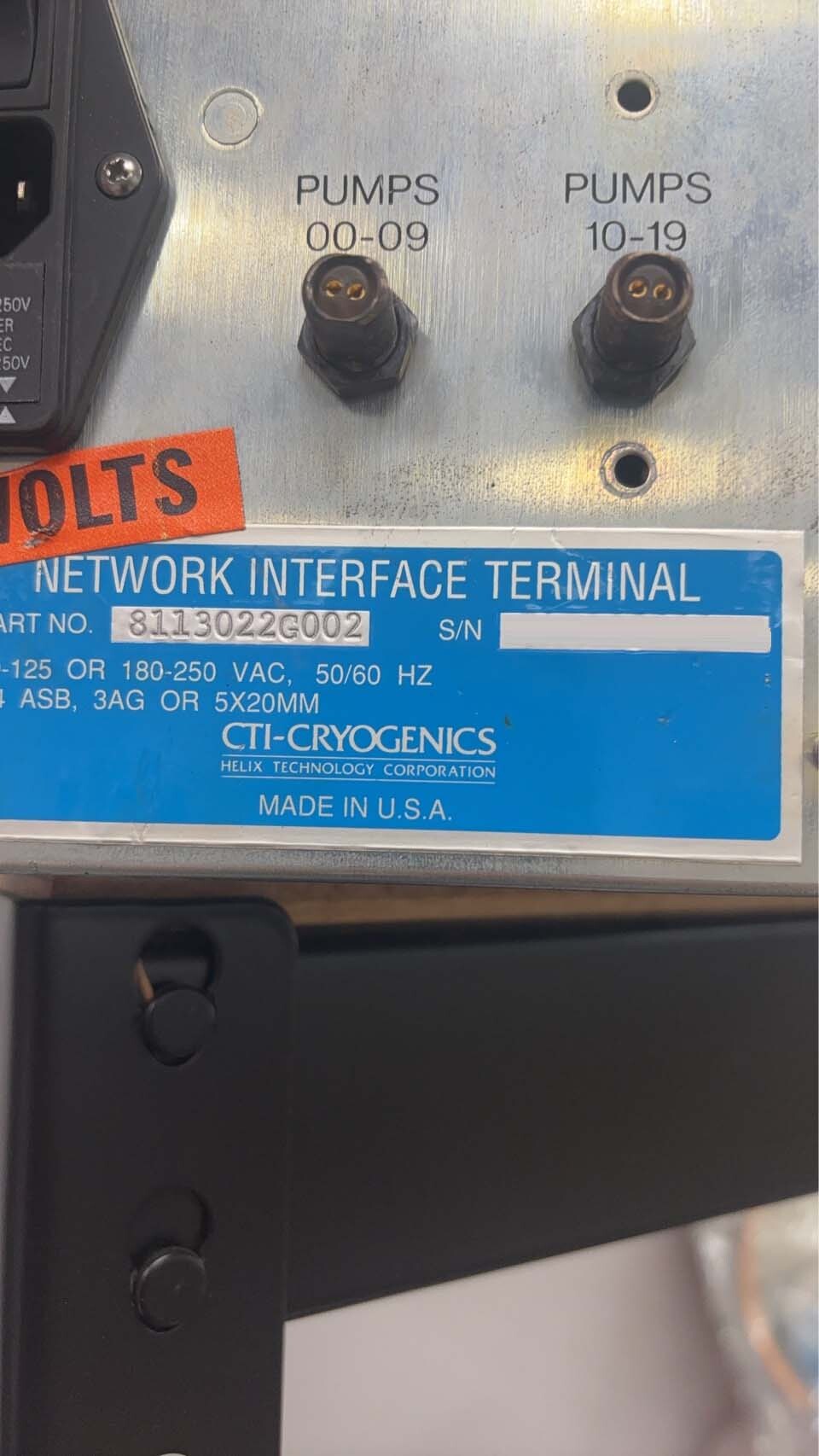 사진 사용됨 CTI-CRYOGENICS 0190-27353 판매용