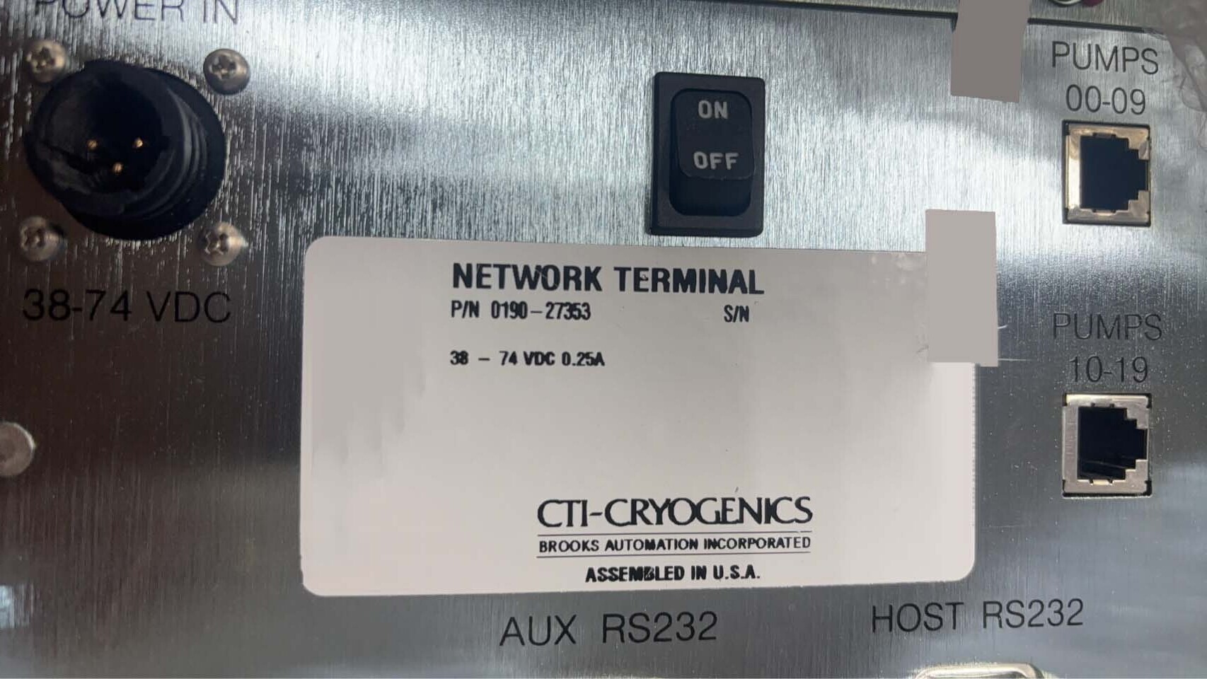사진 사용됨 CTI-CRYOGENICS 0190-27353 판매용