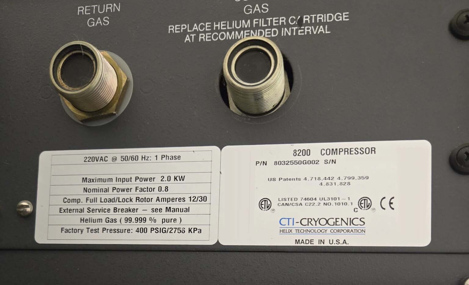 图为 已使用的 CTI-CRYOGENICS 8200 待售