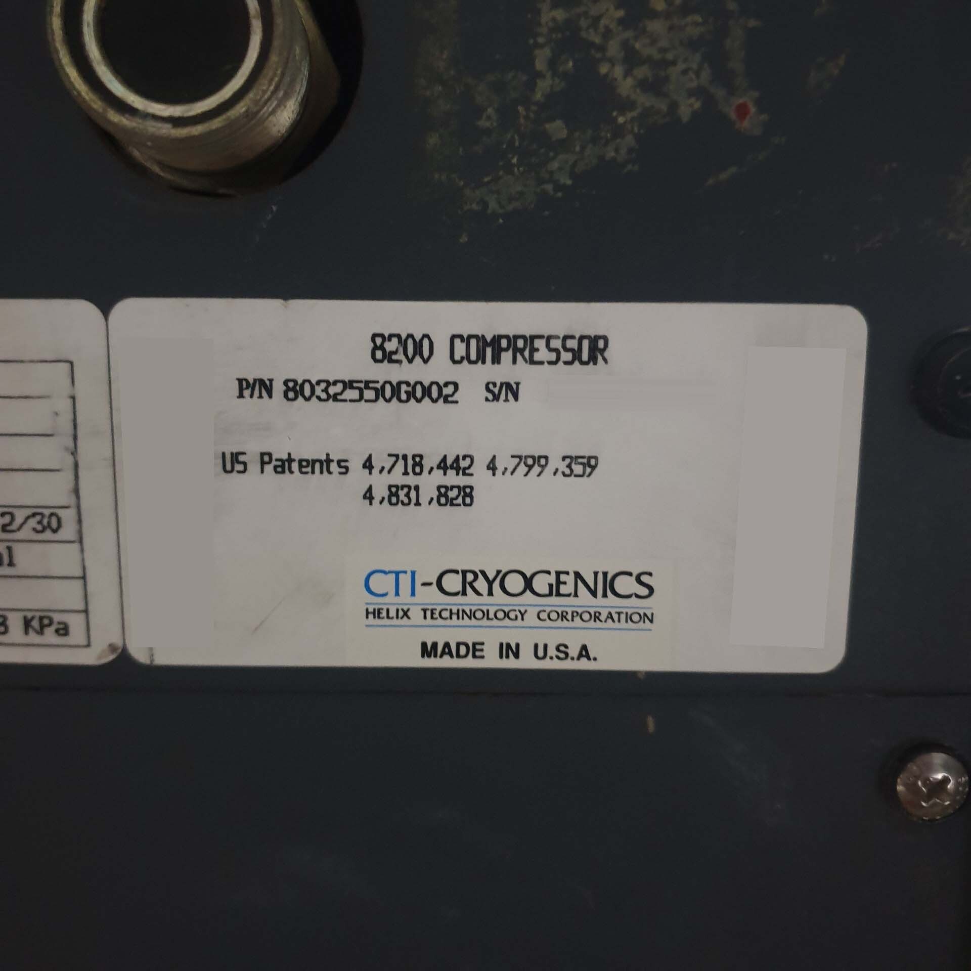 フォト（写真） 使用される CTI-CRYOGENICS 8200 販売のために