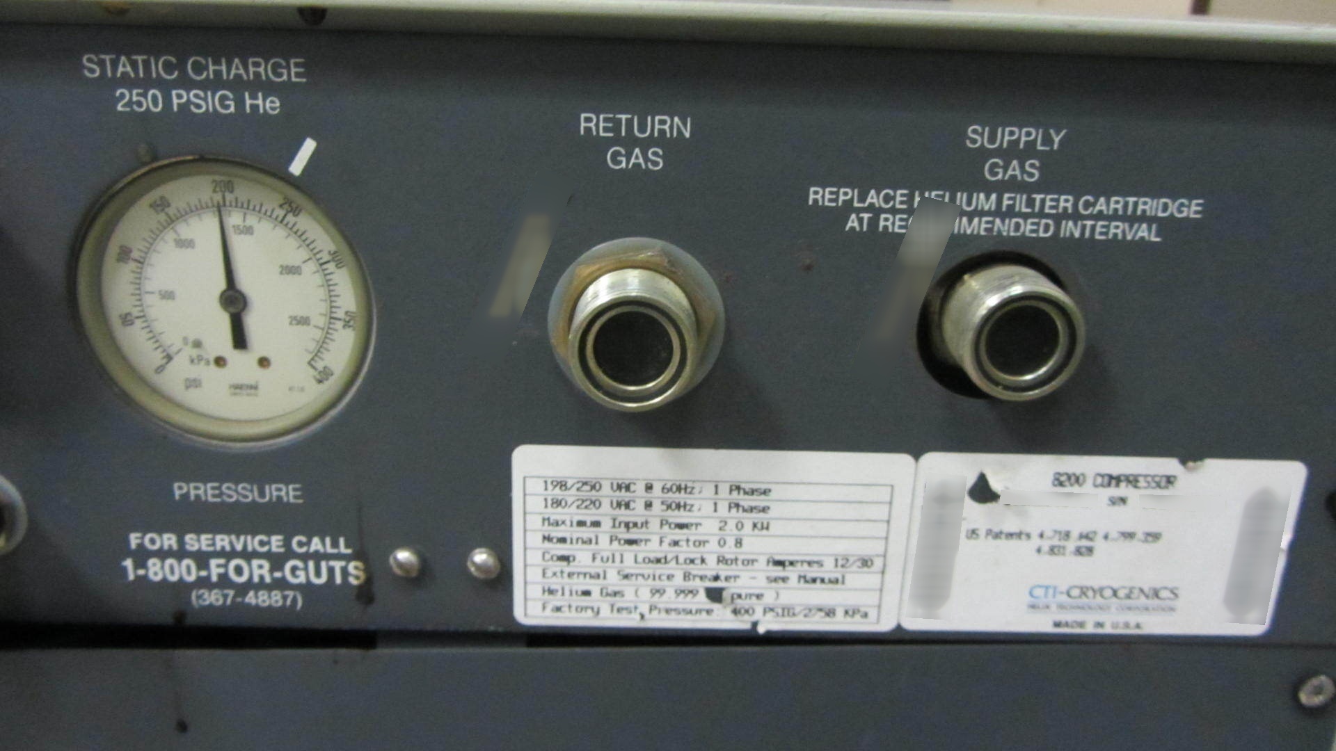 Photo Used CTI-CRYOGENICS 8200 For Sale