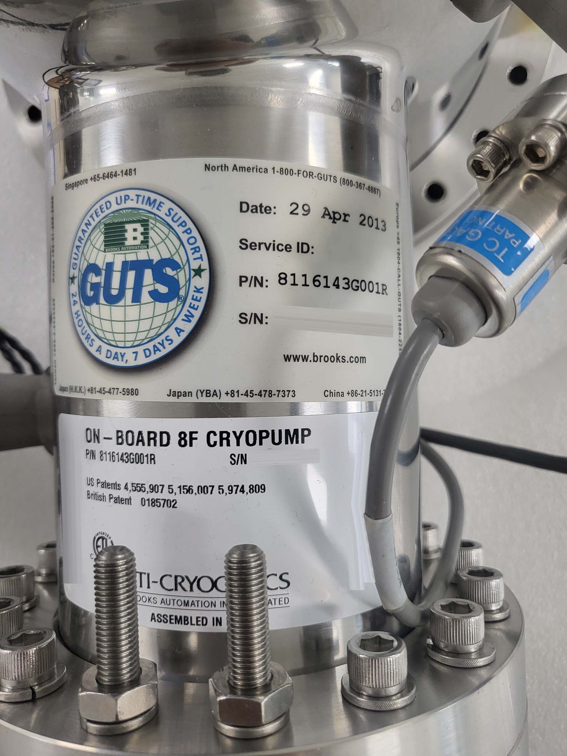 图为 已使用的 CTI-CRYOGENICS 8F (On-Board) 待售