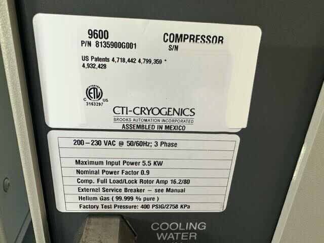 图为 已使用的 CTI-CRYOGENICS 9600 待售
