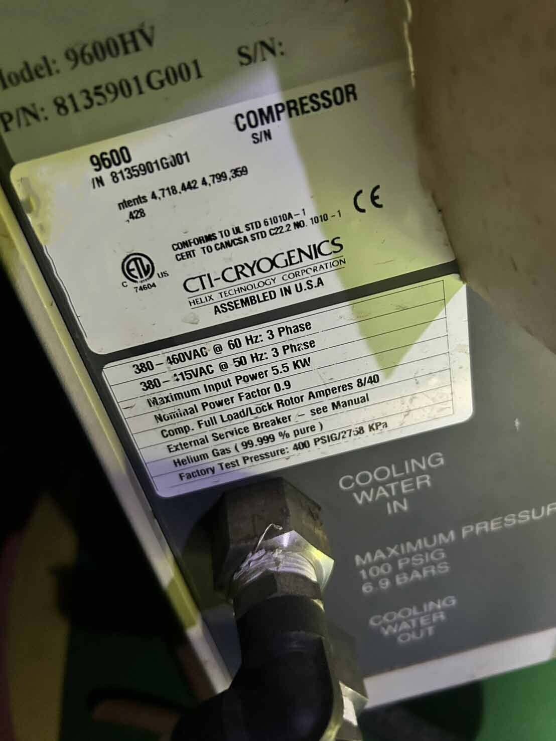 フォト（写真） 使用される CTI-CRYOGENICS 9600 販売のために