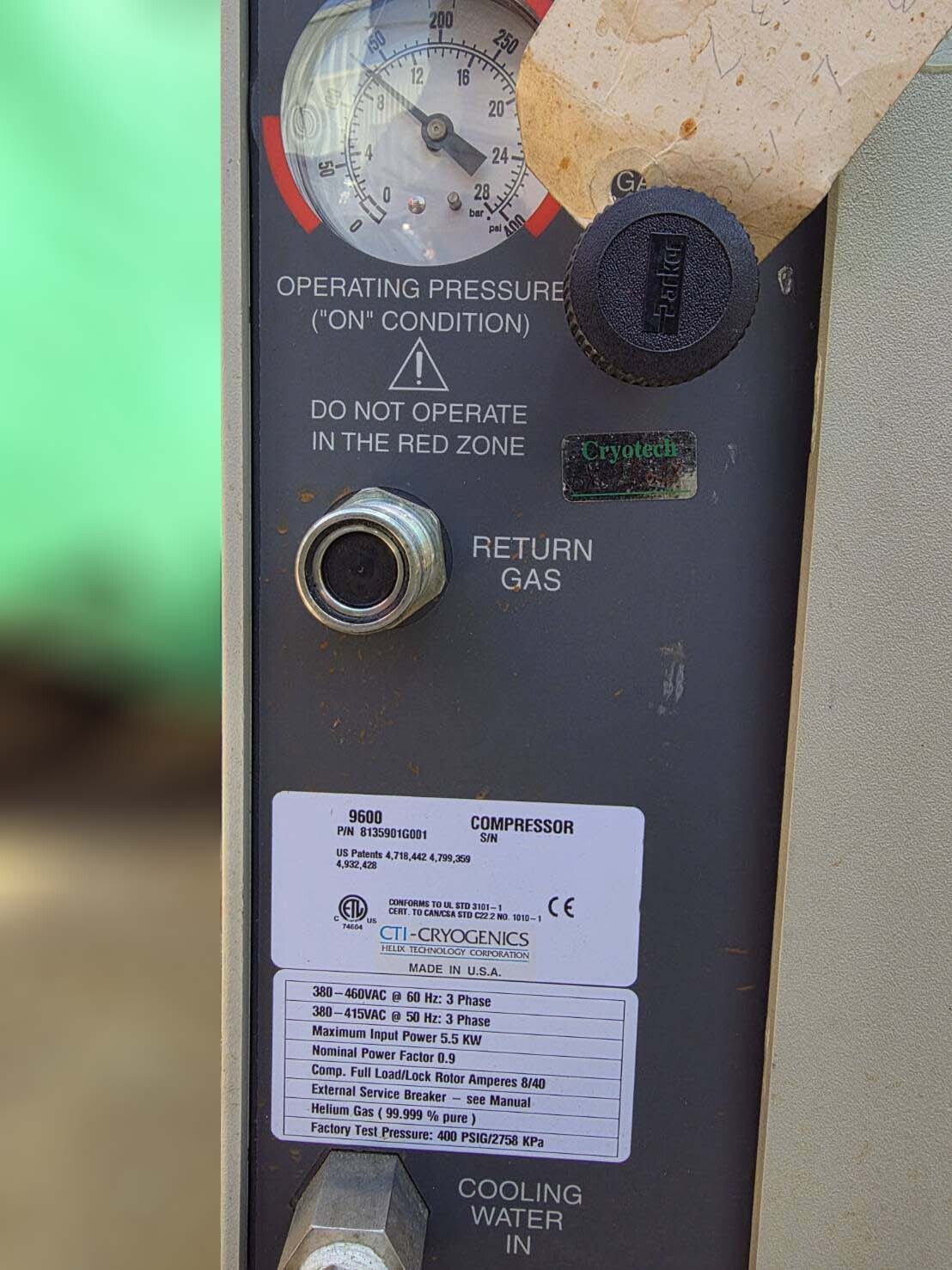 フォト（写真） 使用される CTI-CRYOGENICS 9600 販売のために