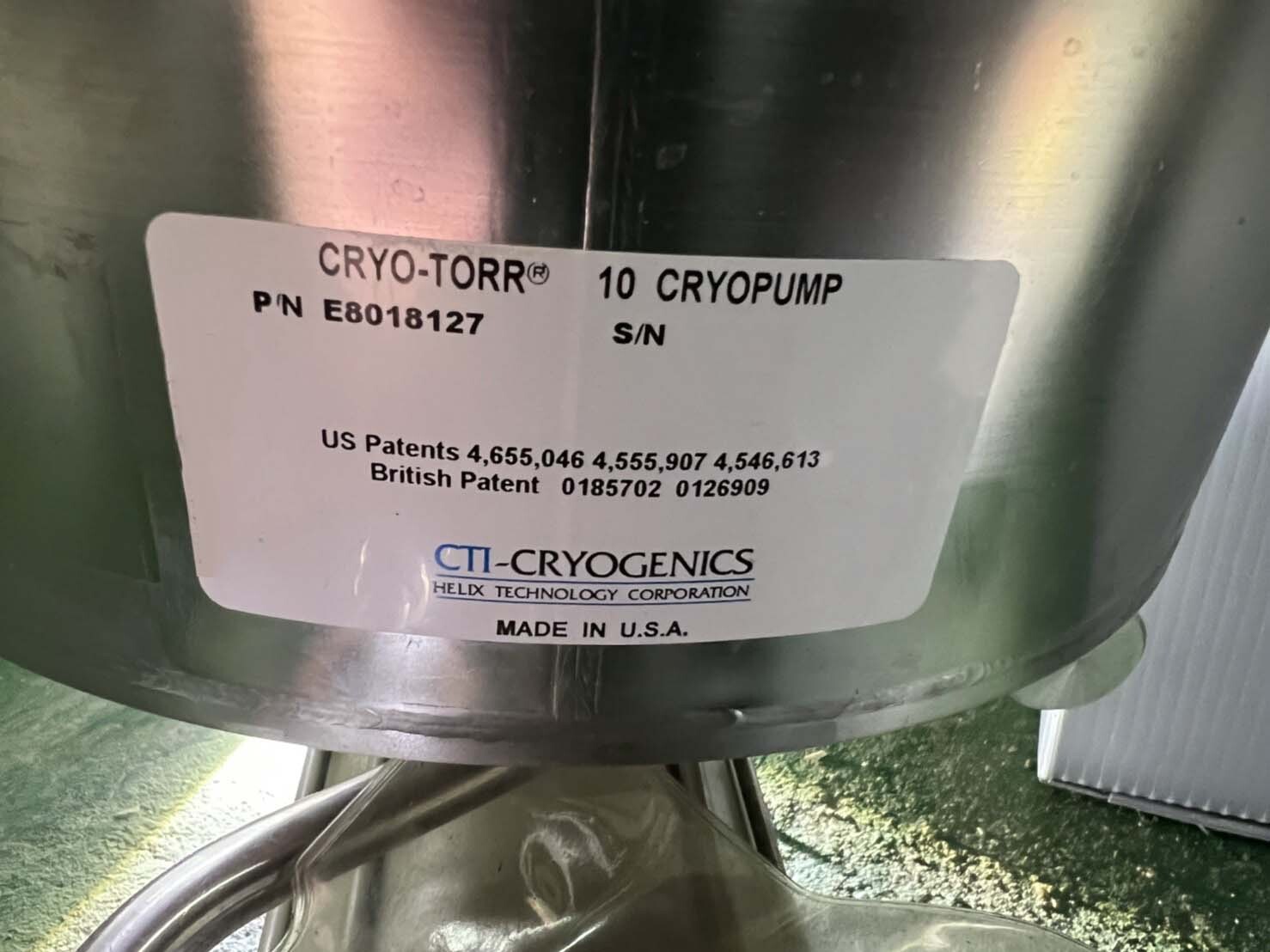 Photo Used CTI-CRYOGENICS Cryo-Torr 10 For Sale