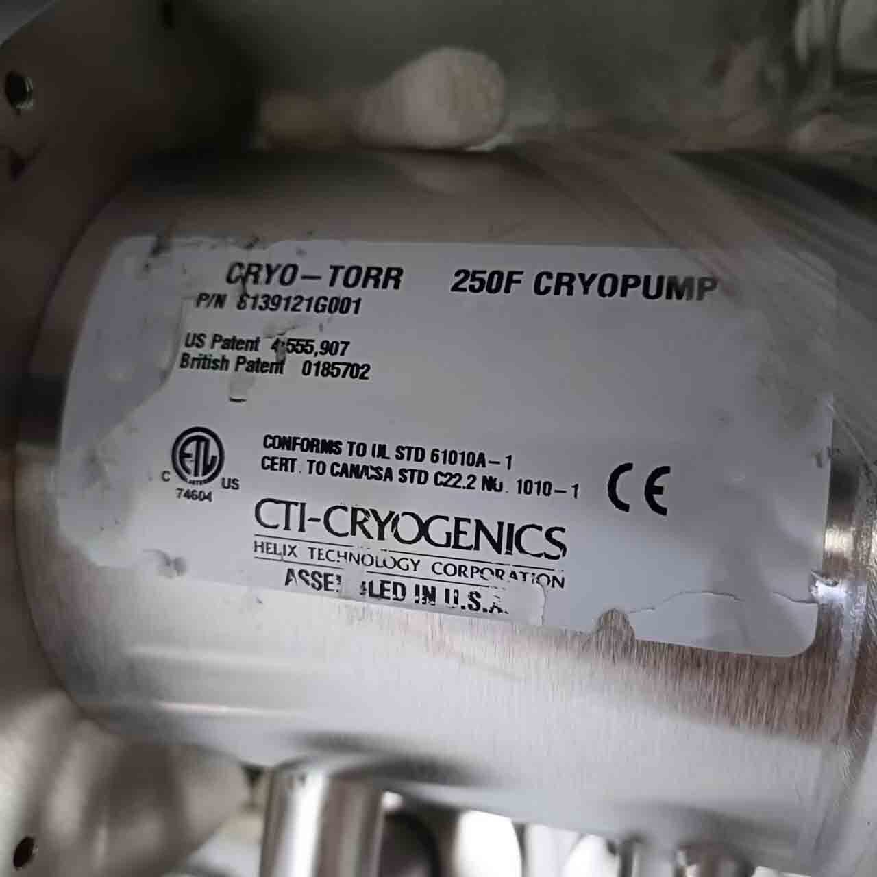 Photo Used CTI-CRYOGENICS Cryo-Torr 250F For Sale