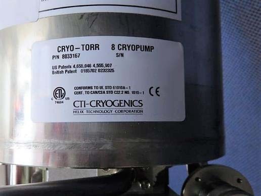 Photo Used CTI-CRYOGENICS Cryo-Torr 8 For Sale