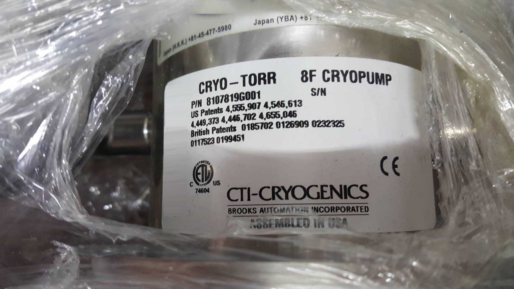 图为 已使用的 CTI-CRYOGENICS Cryo-Torr 8F 待售