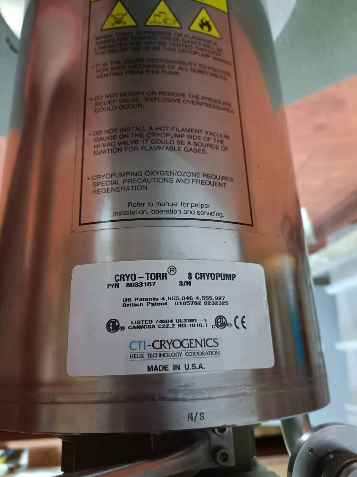 Photo Utilisé CTI-CRYOGENICS CT-8 À vendre