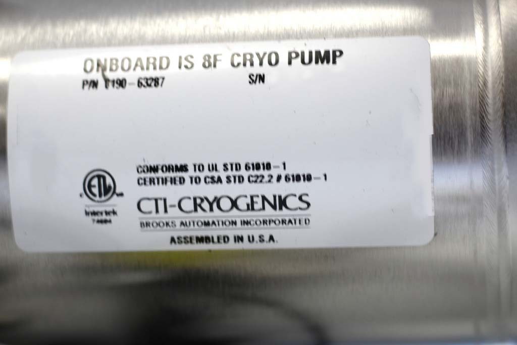 Foto Verwendet CTI-CRYOGENICS IS-8F (On-Board) Zum Verkauf