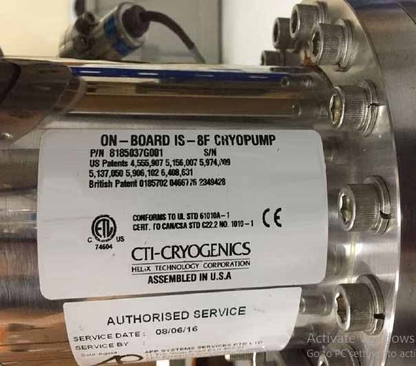 圖為 已使用的 CTI-CRYOGENICS Lot of cryopumps and compressors 待售