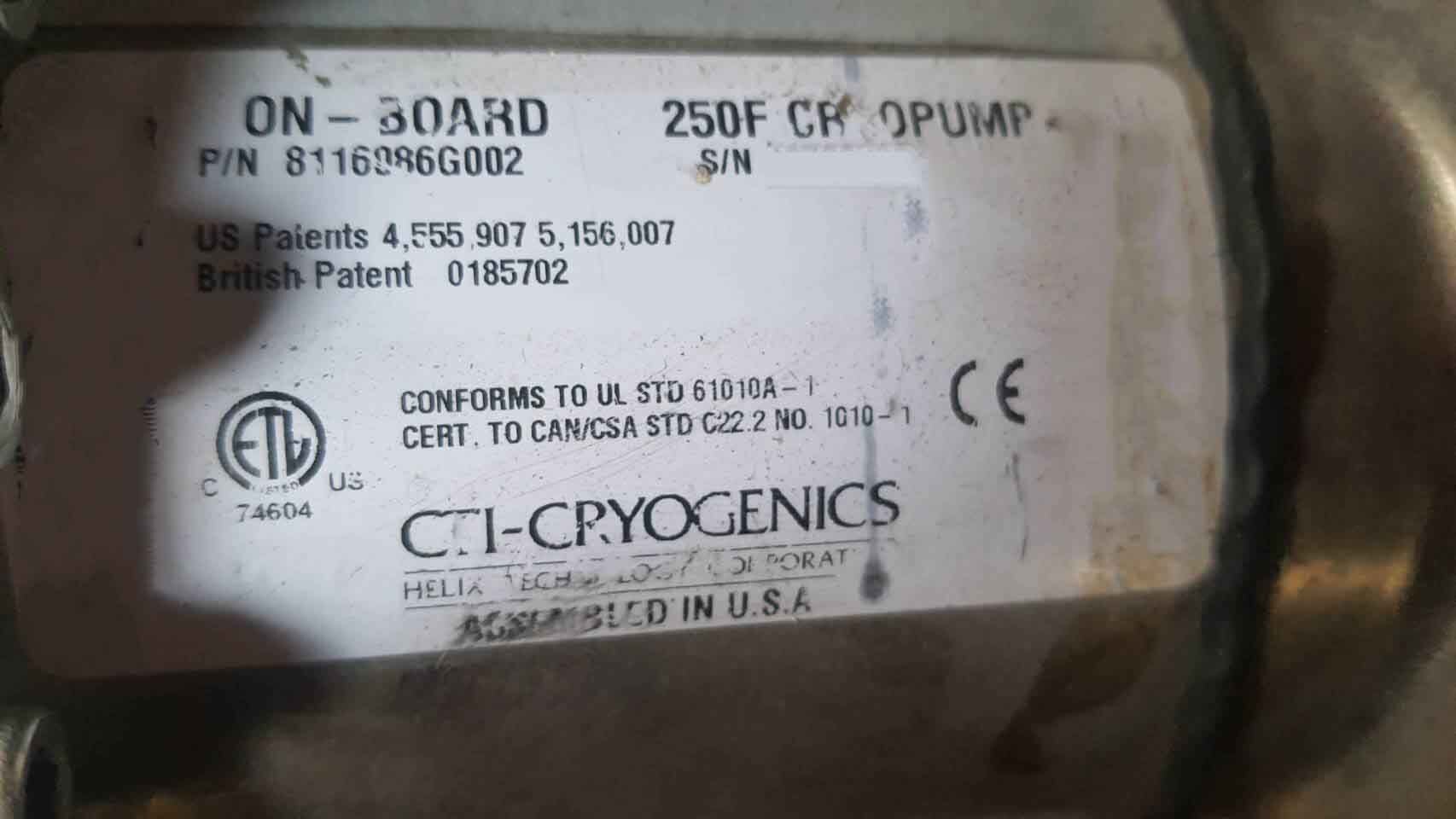 圖為 已使用的 CTI-CRYOGENICS OB-250F 待售