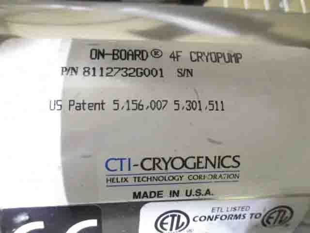 圖為 已使用的 CTI-CRYOGENICS OB-4F (On-Board) 待售