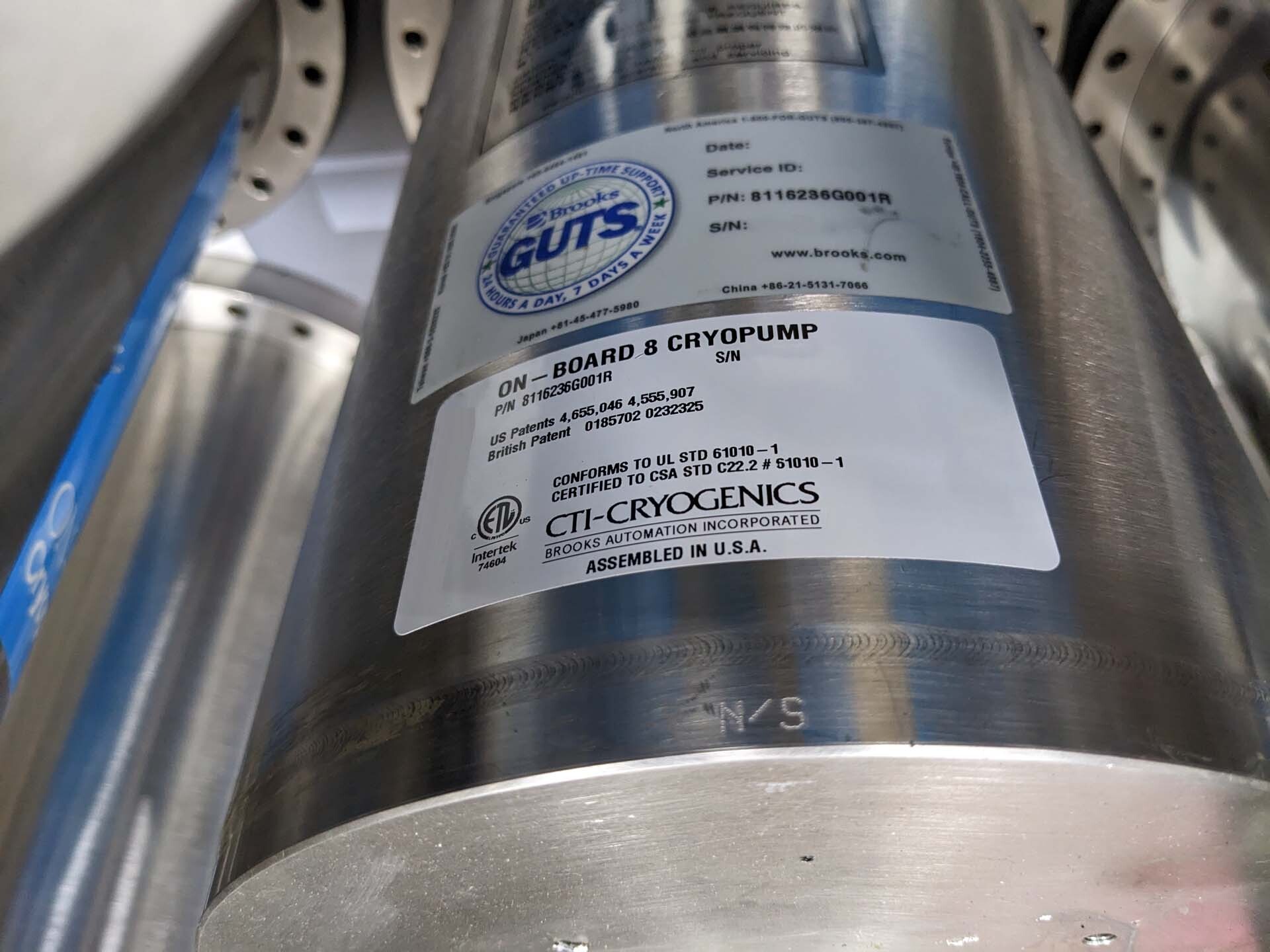 Photo Used CTI-CRYOGENICS OB-8 For Sale