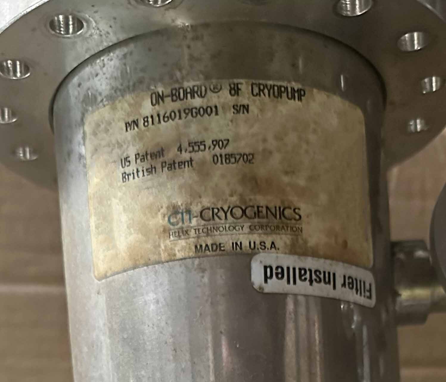 Photo Used CTI-CRYOGENICS OB-8F For Sale