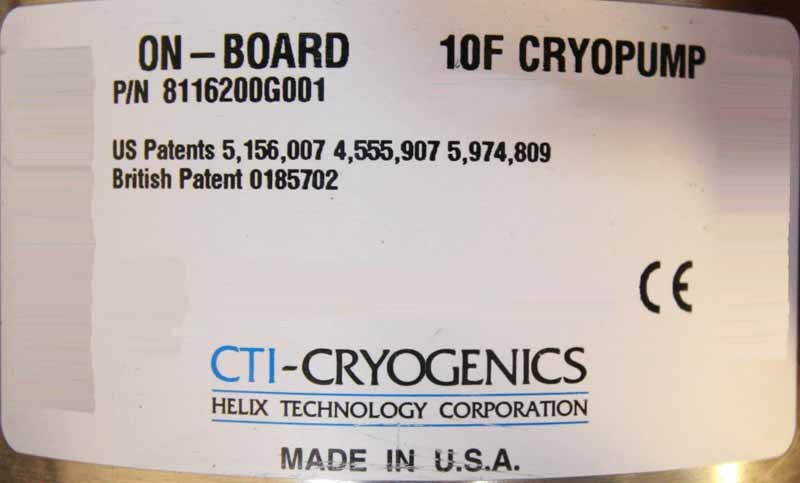 Photo Used CTI CRYOGENICS On-Board 10F For Sale