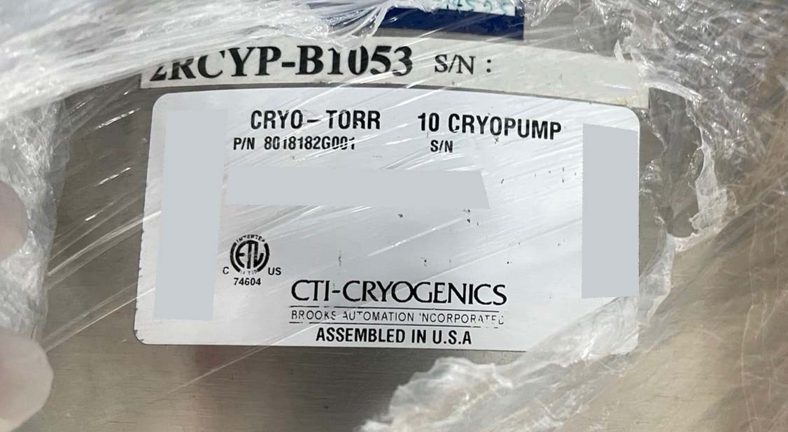 Photo Used CTI-CRYOGENICS Torr 10 For Sale
