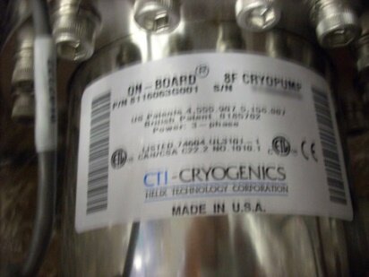 CTI-CRYOGENICS 8F (On-Board) #118636