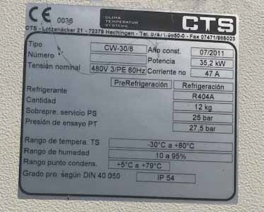 圖為 已使用的 CTS CW-30/8 待售