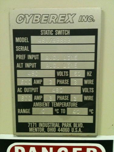 Photo Used CYBEREX 480/498S3 For Sale