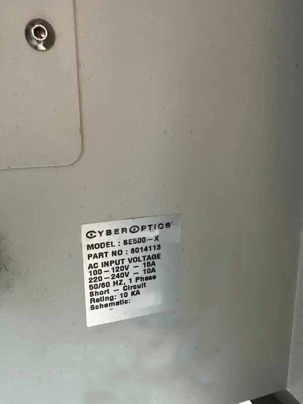 圖為 已使用的 CYBEROPTICS SE 500-X 待售