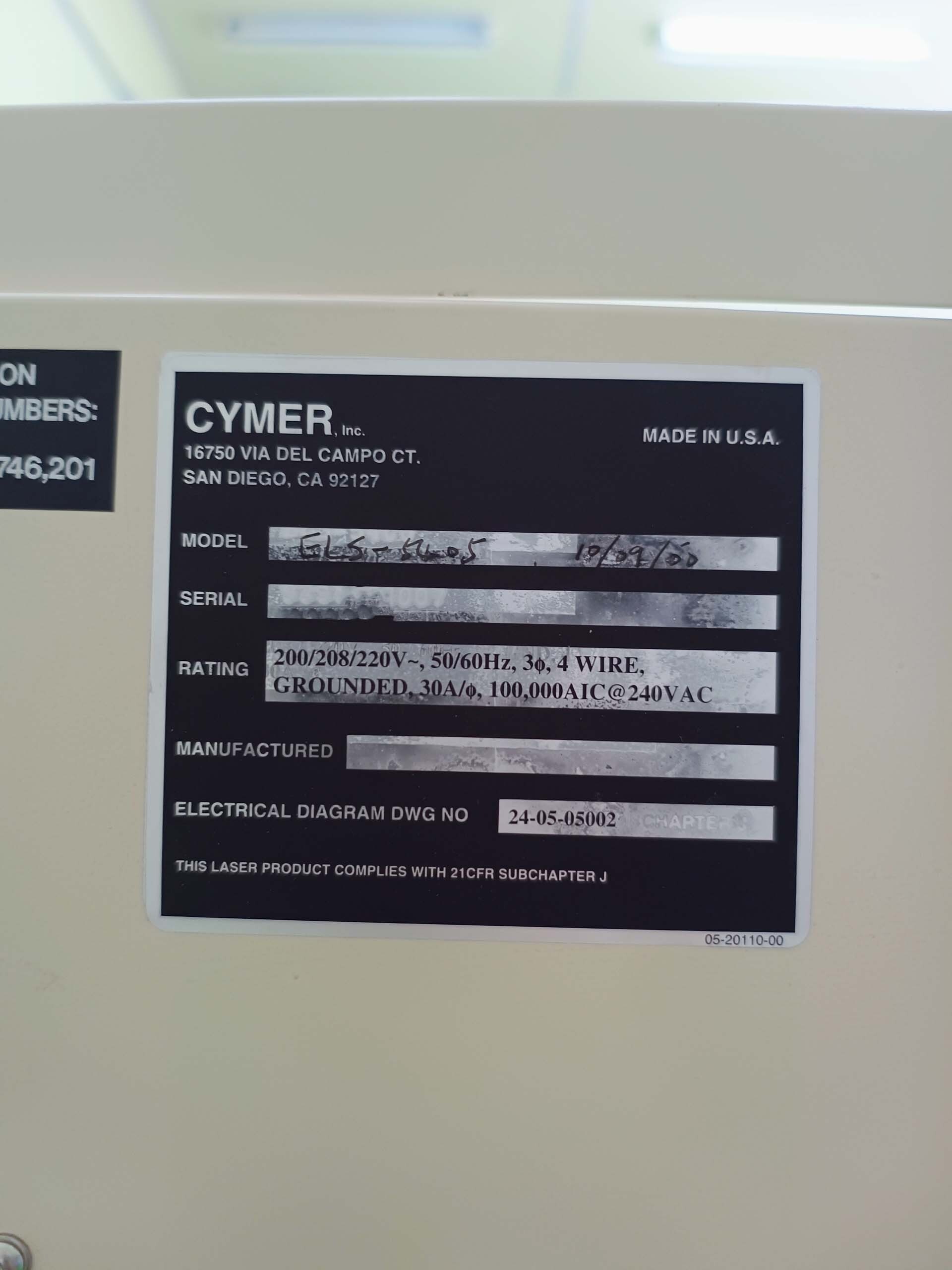 Photo Used CYMER ELS 5400 For Sale