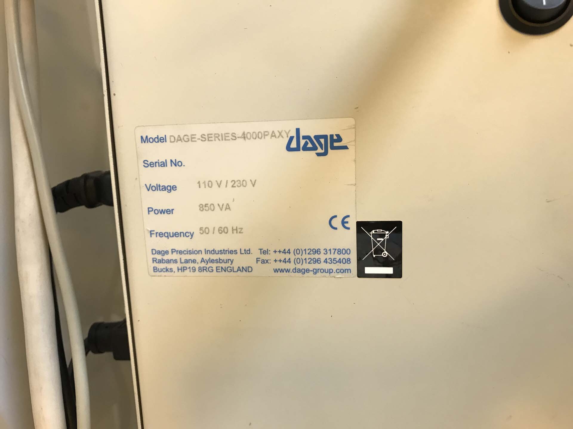 Photo Used DAGE 4000 PAXY For Sale