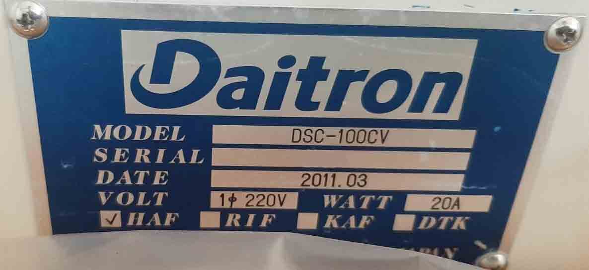 사진 사용됨 DAITRON DSC-100CV 판매용