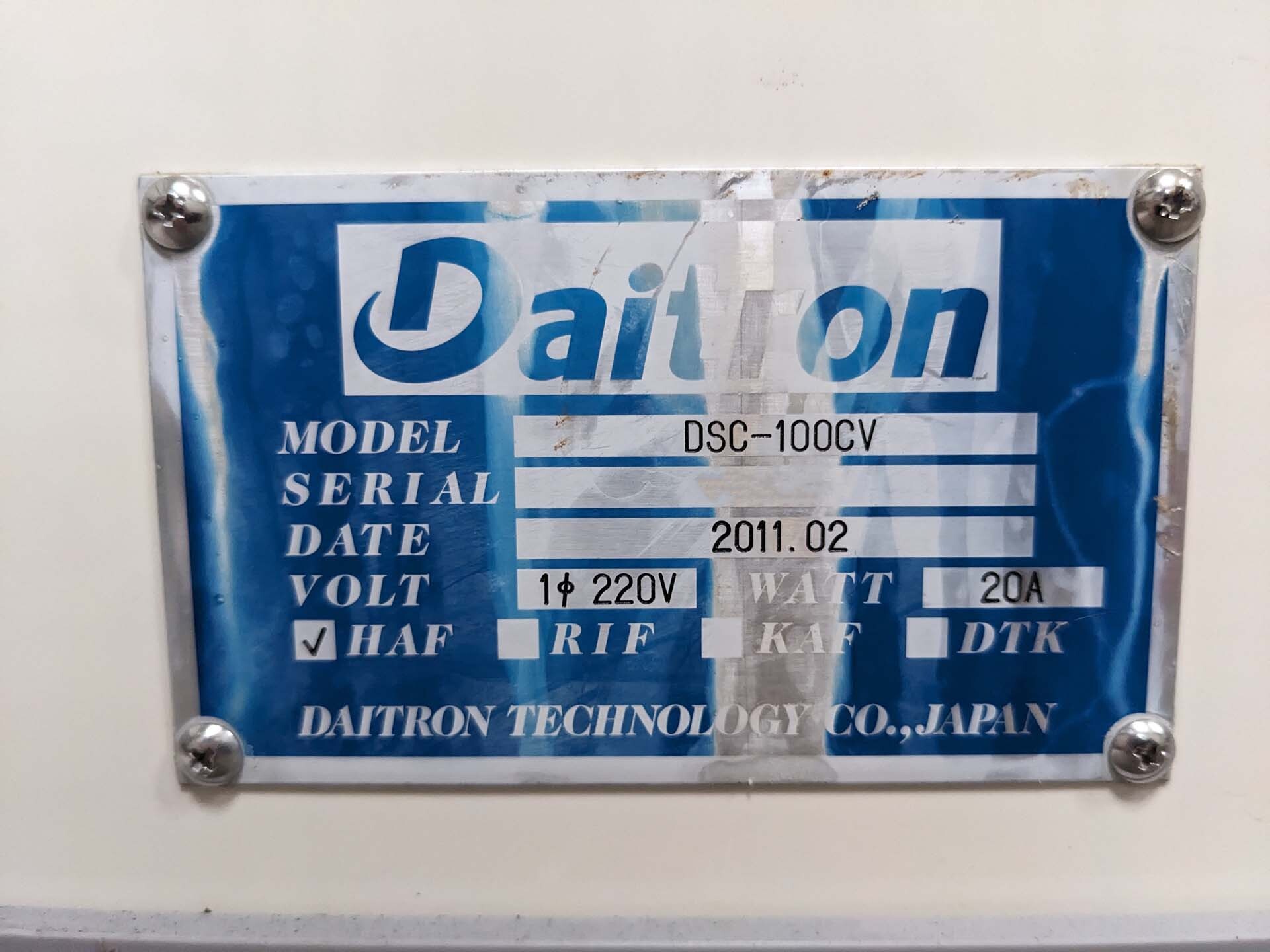 Photo Used DAITRON DSC-100CV For Sale