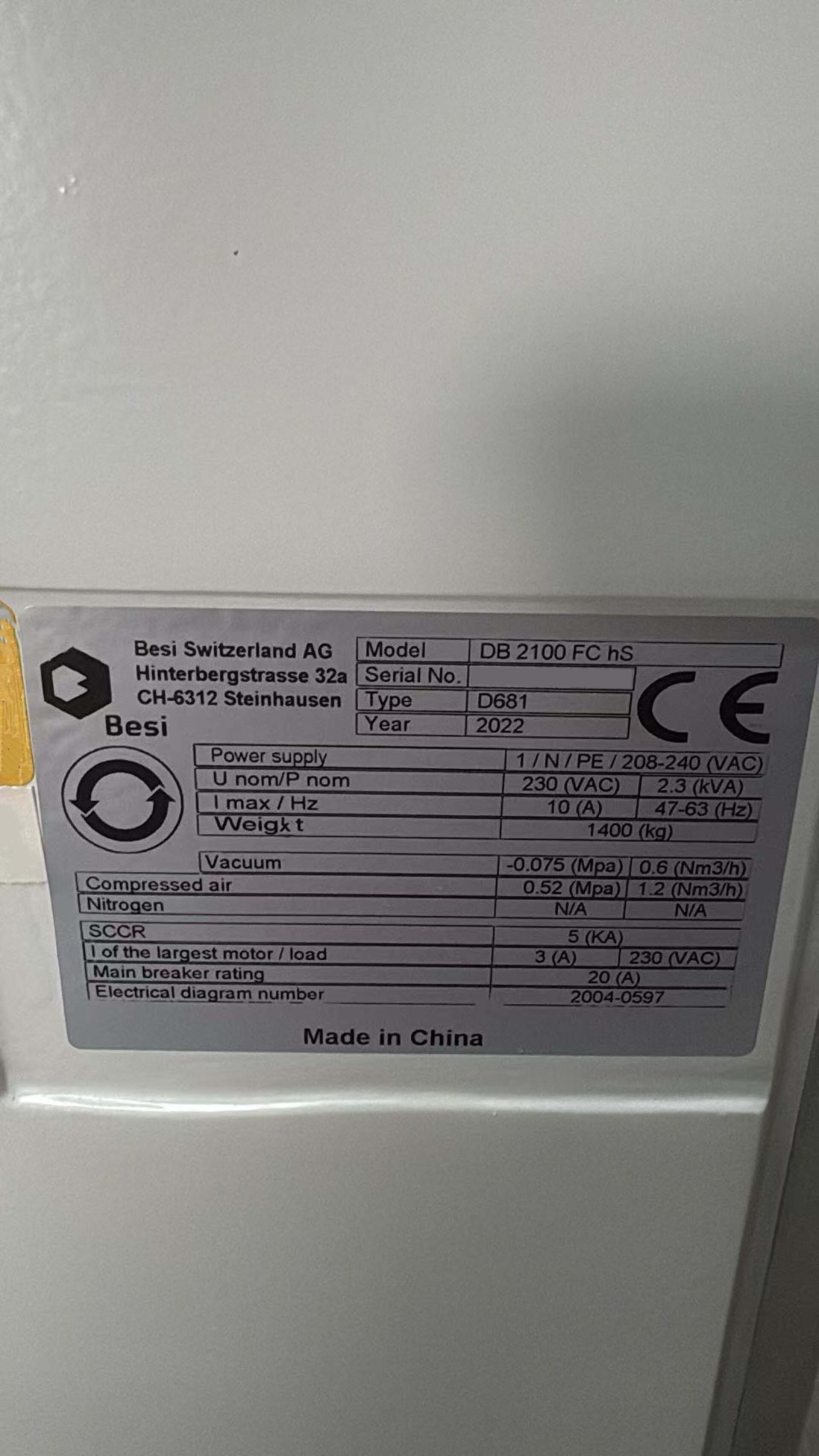 사진 사용됨 DATACON / BESI DB 2100FC HS 판매용