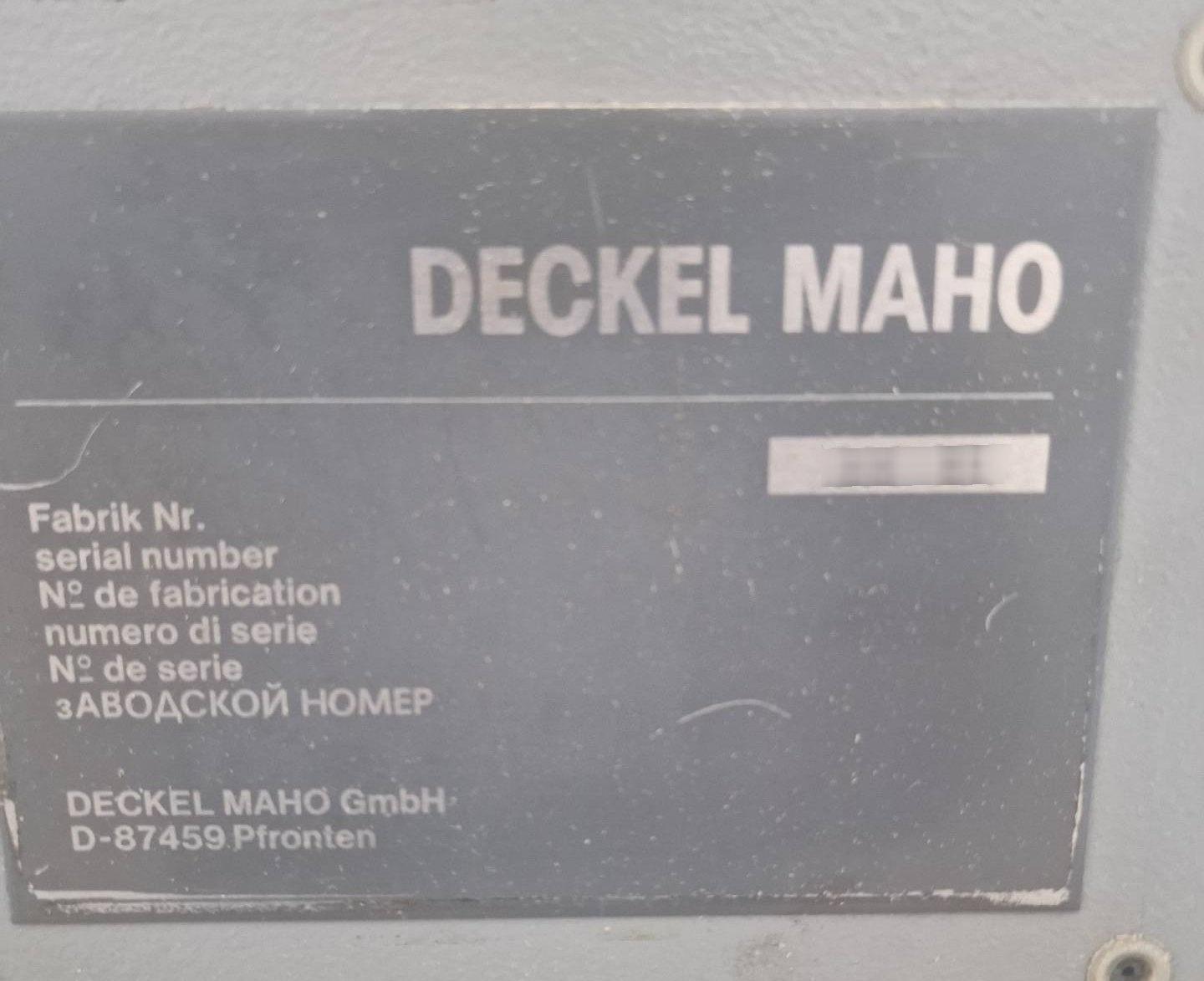 Foto Verwendet DECKEL / MAHO DMU 50T Zum Verkauf