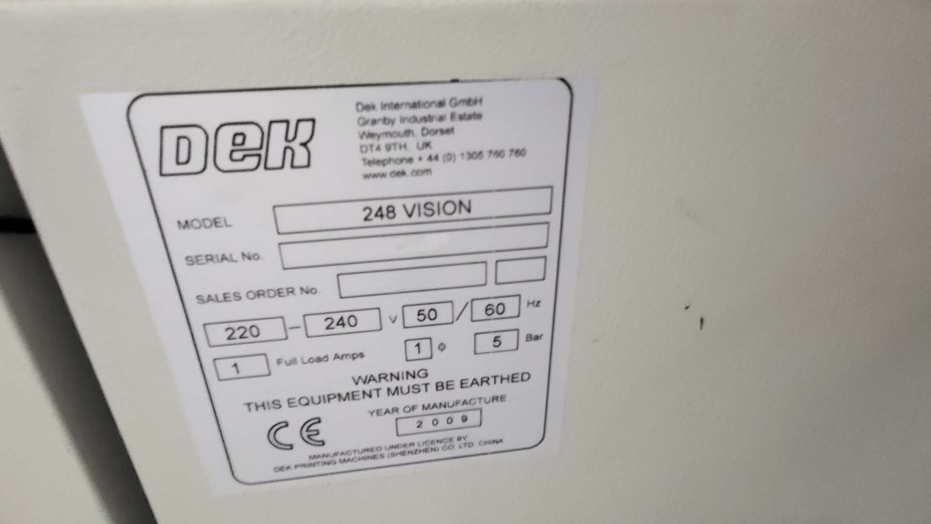 图为 已使用的 DEK 248 待售