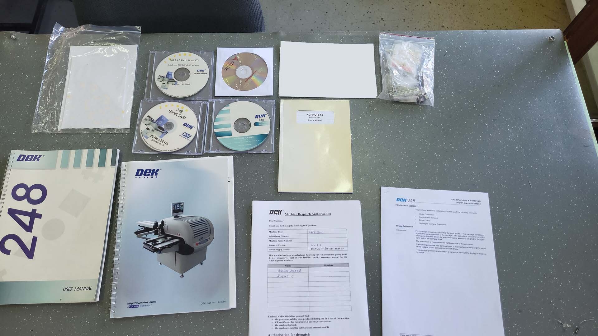 图为 已使用的 DEK 248 待售