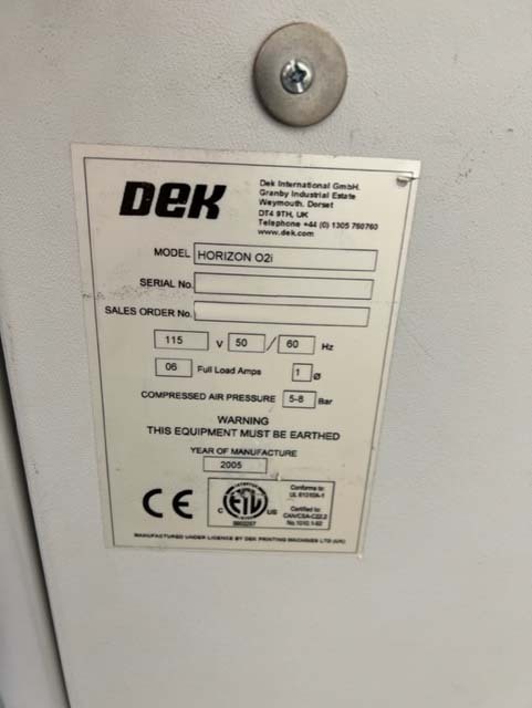 图为 已使用的 DEK Horizon 02i 待售