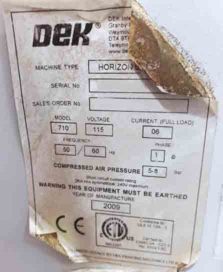 图为 已使用的 DEK Horizon 02i 待售