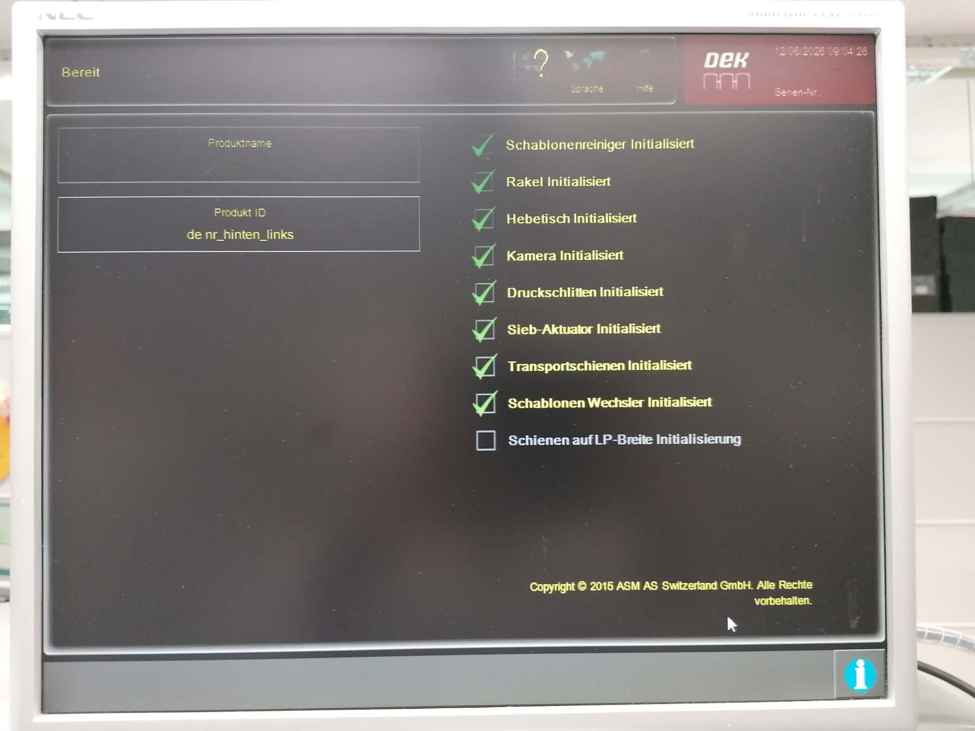 사진 사용됨 DEK Horizon 03i 판매용