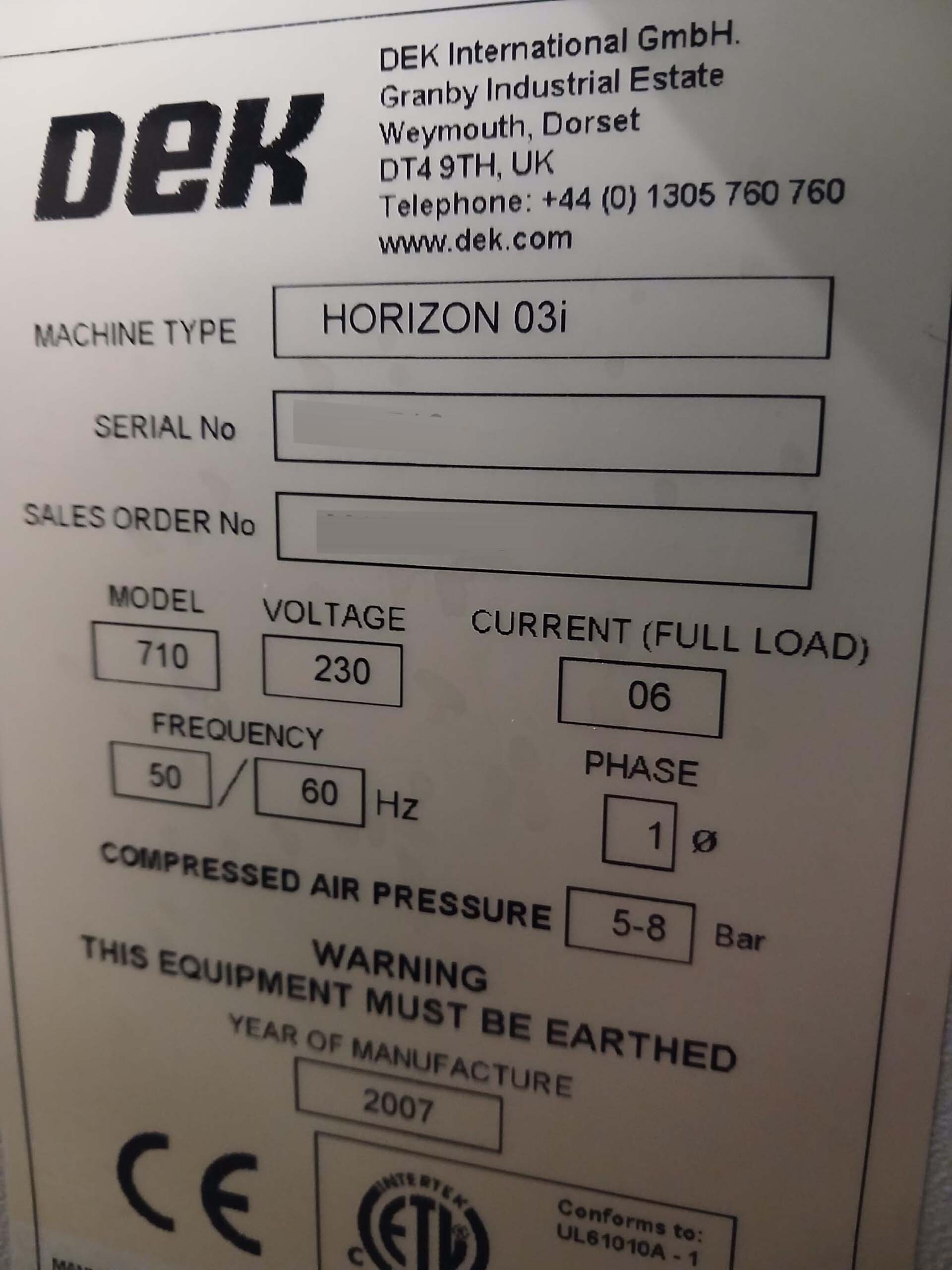 horizon出品　11/29 DEK Horizon 03i Printer used for sale price #293827092 > buy from CAE