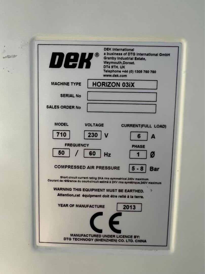 图为 已使用的 DEK Horizon 03iX 待售