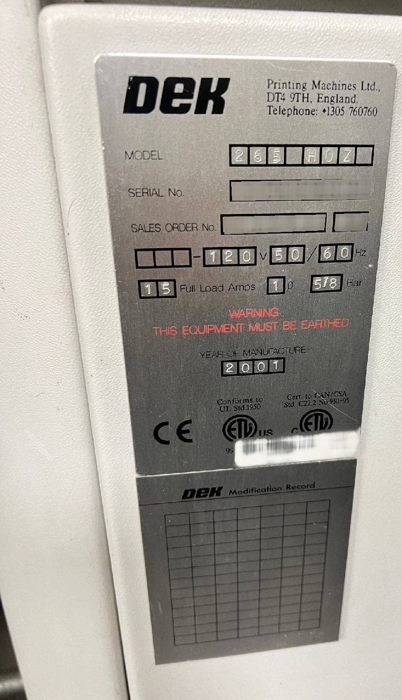 图为 已使用的 DEK Horizon 265 待售