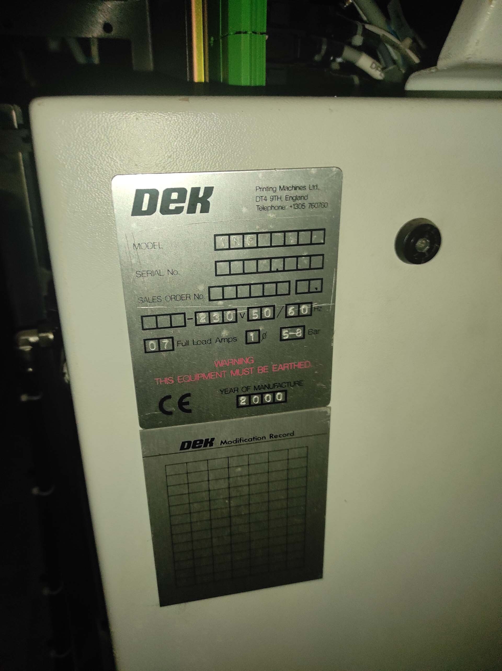 图为 已使用的 DEK Infinity 待售